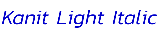 Kanit Light Italic fonte